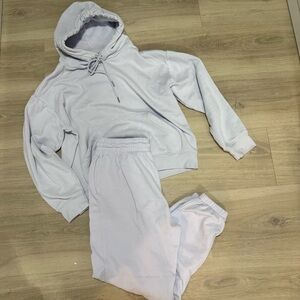 Light blue Hoodie and Sweatpants Set